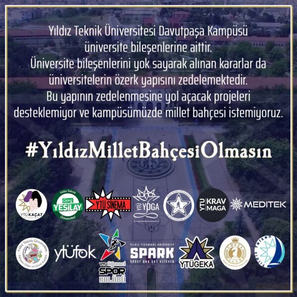 YTÜ Mezunu Milletvekili FOX TV’de, 14 Kulüp de Toplu Açıklamayla “Millet Bahçesi İstemiyoruz” Dedi